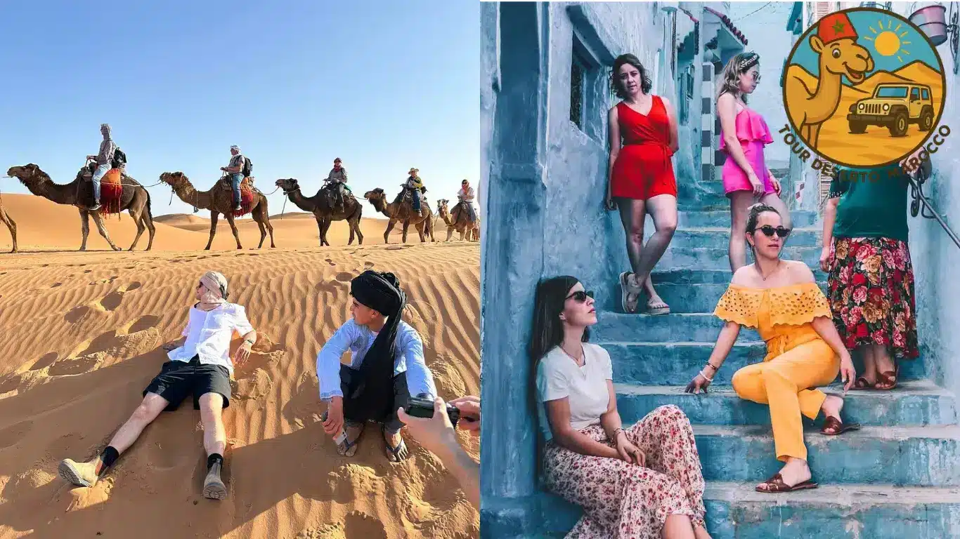 Le stradine blu di Chefchaouen e le dune dorate di Merzouga Le stradine blu di Chefchaouen e le dune dorate di Merzouga, tappe principali del Tour Marocco 8 Giorni da Casablanca.