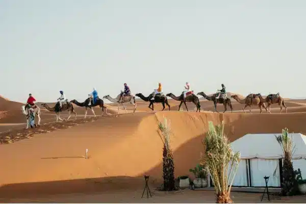 Tour del deserto e città imperiali in Marocco con partenza da Agadir, mostrando paesaggi del Sahara, kasbah e medine storiche.