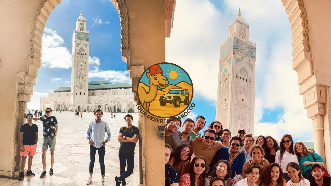 Vale la pena visitare Casablanca — Moschea Hassan II al tramonto Vale la pena visitare Casablanca — Tramonto sulla Moschea Hassan II e l’Oceano Atlantico